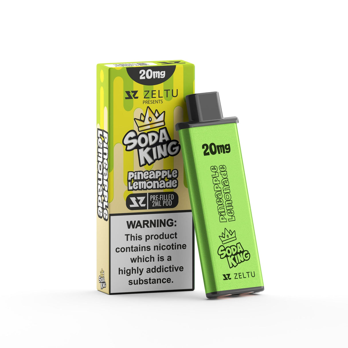 Pre-Filled Vape Devices Soda King - Pineapple Lemonade / 10mg Zeltu X3 Pre-Filled Pods
