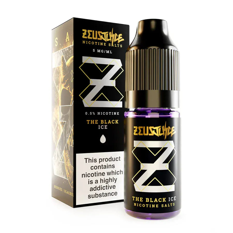 10ml Eliquids 5MG The Black Ice Nic Salt By Zeus