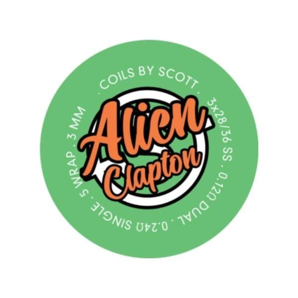 Coils By Scott Pre made / Handmade Coils SS Alien 0.12 Ohm Alien Handmade Coils By Scott