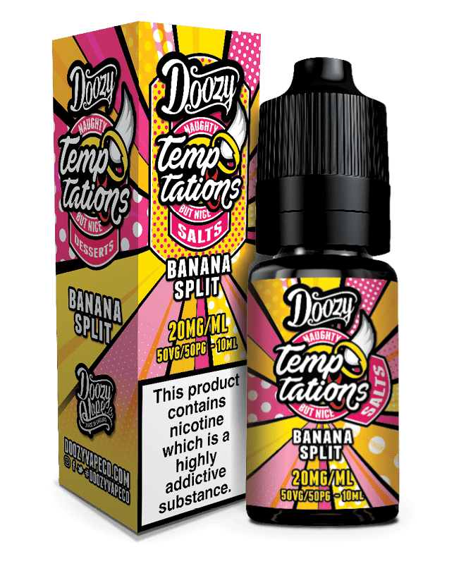 Doozy Vape Co Nic Salts Banana Split / 10mg Doozy Temptations Nic Salts | 5 Flavours