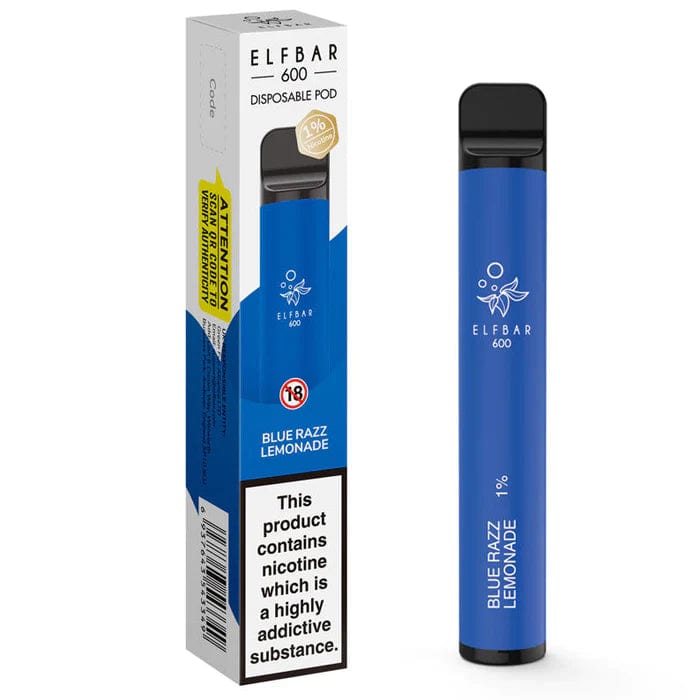 Disposable Vape Sticks Blue Razz Lemonade / 10mg Elf Bar 600 Disposable Vape