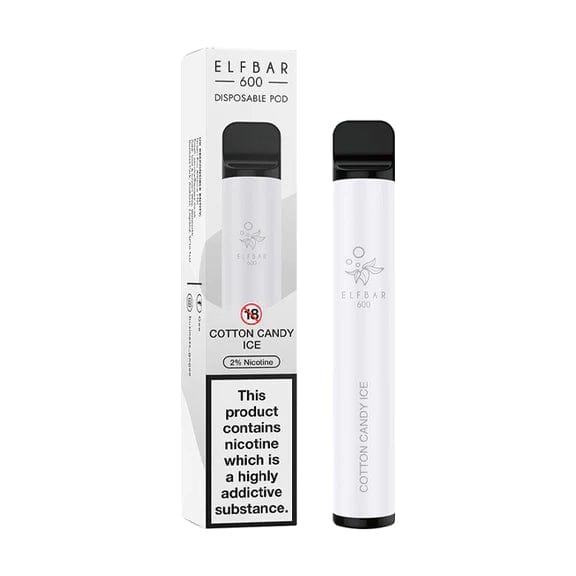 Disposable Vape Sticks Cotton Candy Ice / 20mg Elf Bar 600 Disposable Vape