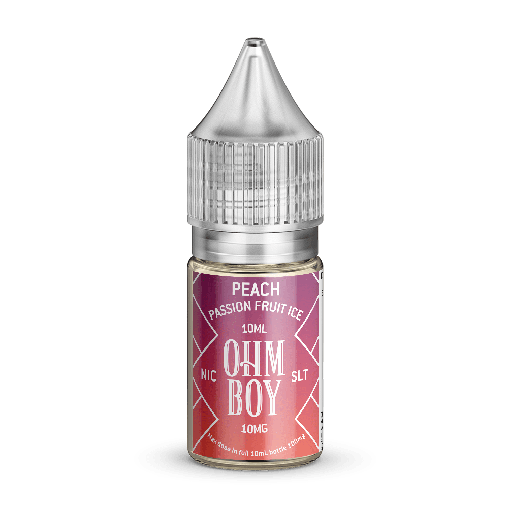 Ohm Boy Nic Salts Peach Passion Fruit Ice / 10mg Ohm Boy Nic Salt E-Liquids
