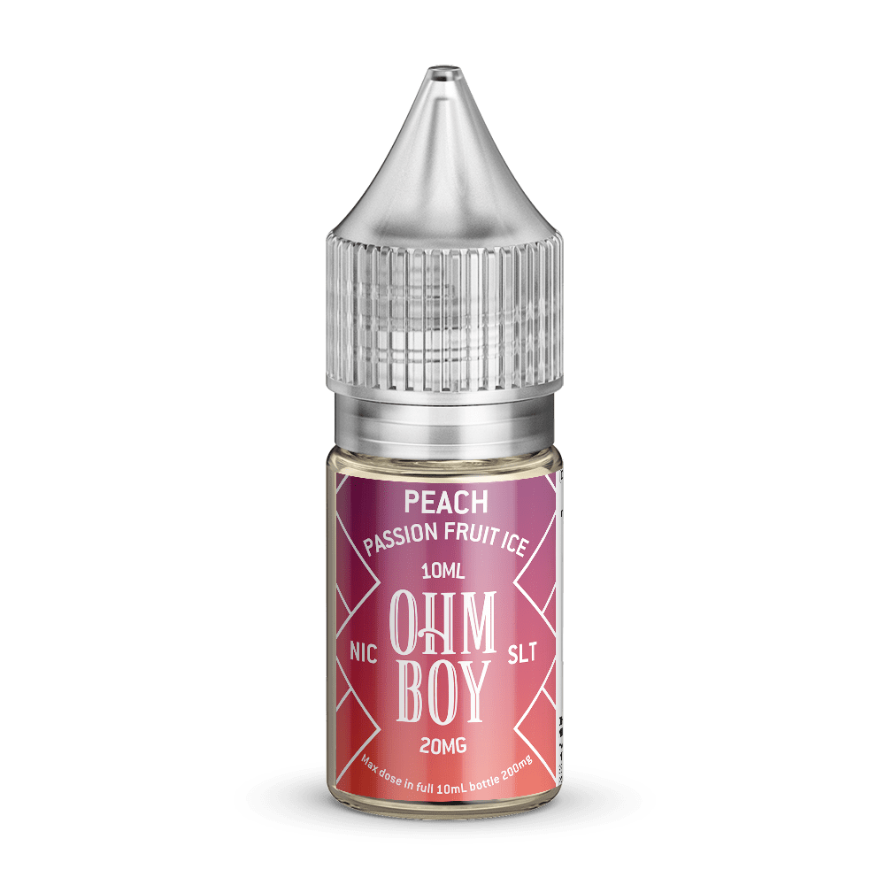 Ohm Boy Nic Salts Peach Passion Fruit Ice / 20mg Ohm Boy Nic Salt E-Liquids