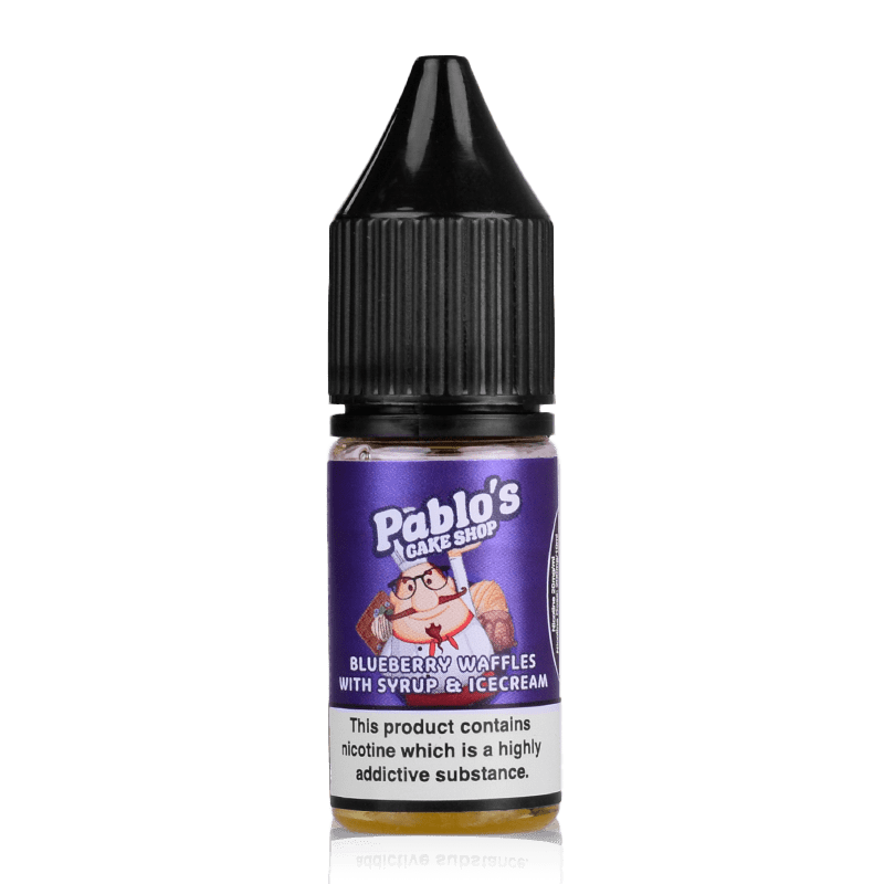 Pablos Cake Shop Nic Salts Blueberry Waffle with Syrup & Ice Cream / 10mg Pablos Cake Shop Nic Salt E-Liquids | 10 Flavours