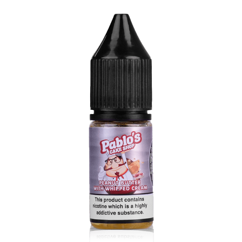 Pablos Cake Shop Nic Salts Peanut Butter with Whipped Cream / 10mg Pablos Cake Shop Nic Salt E-Liquids | 10 Flavours