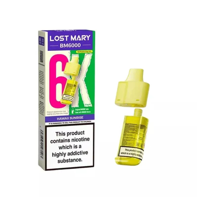 Lost Mary BM6000 Prefilled Pod hawaii sunrise for the lost mary bm6000 vape kit