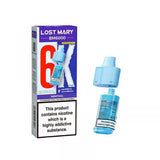Lost Mary BM6000 Prefilled Pod menthol flavour for the lost mary bm6000 vape kit