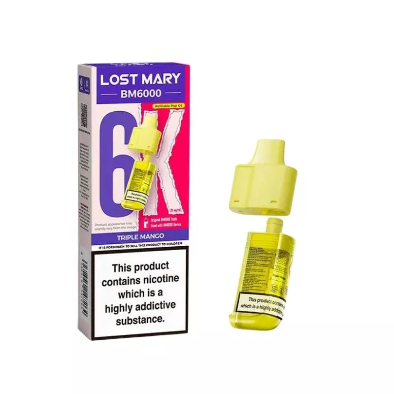 Lost Mary BM6000 Prefilled Pod triple mango for the lost mary bm6000 vape kit
