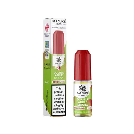 Double Apple Shisha Nic Salt By Bar Juice 5000 10ml E-liquid