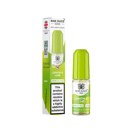 Lemon & Lime Nic Salt By Bar Juice 5000 10ml E-liquid