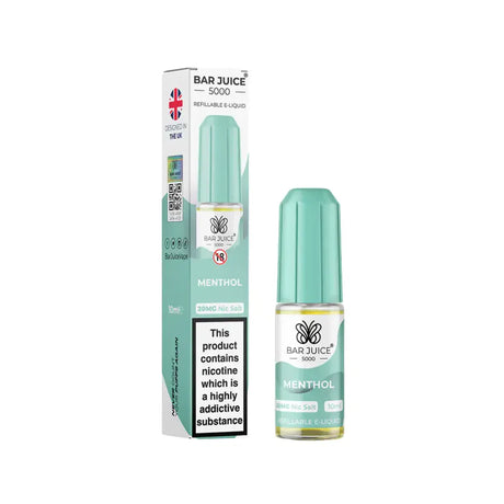 10ml Eliquids 5MG Menthol Nic Salt By Bar Juice 5000