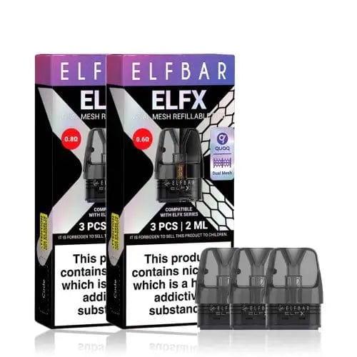 Elf Bar ELFX Replacement Pods 3 Pack | Vapeology Elf Bar ELFX Replacement Pods 3 Pack | Vapeology