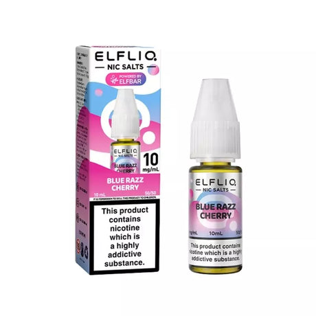 10ml Eliquids 5MG Blue Razz Cherry Nic Salt By Elfliq