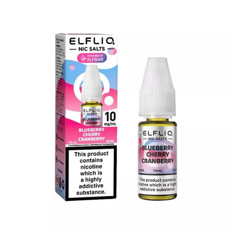 10ml Eliquids 5MG Blueberry Cherry Cranberry Nic Salt By Elfliq