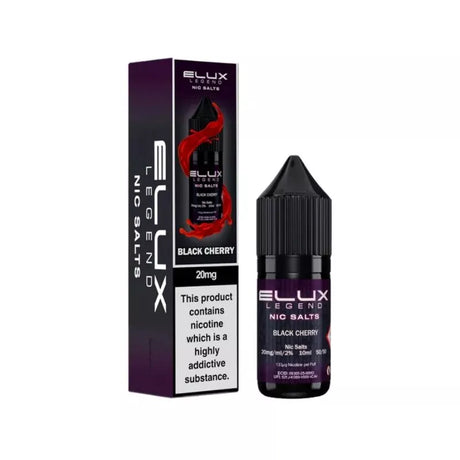 10ml Eliquids 10MG Black Cherry Nic Salt By Elux Legend