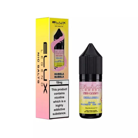 10ml Eliquids 10MG Hubbla Bubbla Nic Salt By Elux Legend