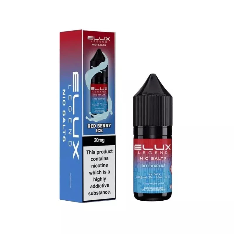 10ml Eliquids 10MG Red Berry Ice Nic Salt By Elux Legend