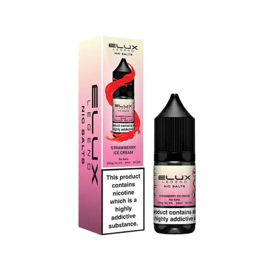 Strawberry Ice Cream Nic Salt By Elux Legend 10ml E-liquid