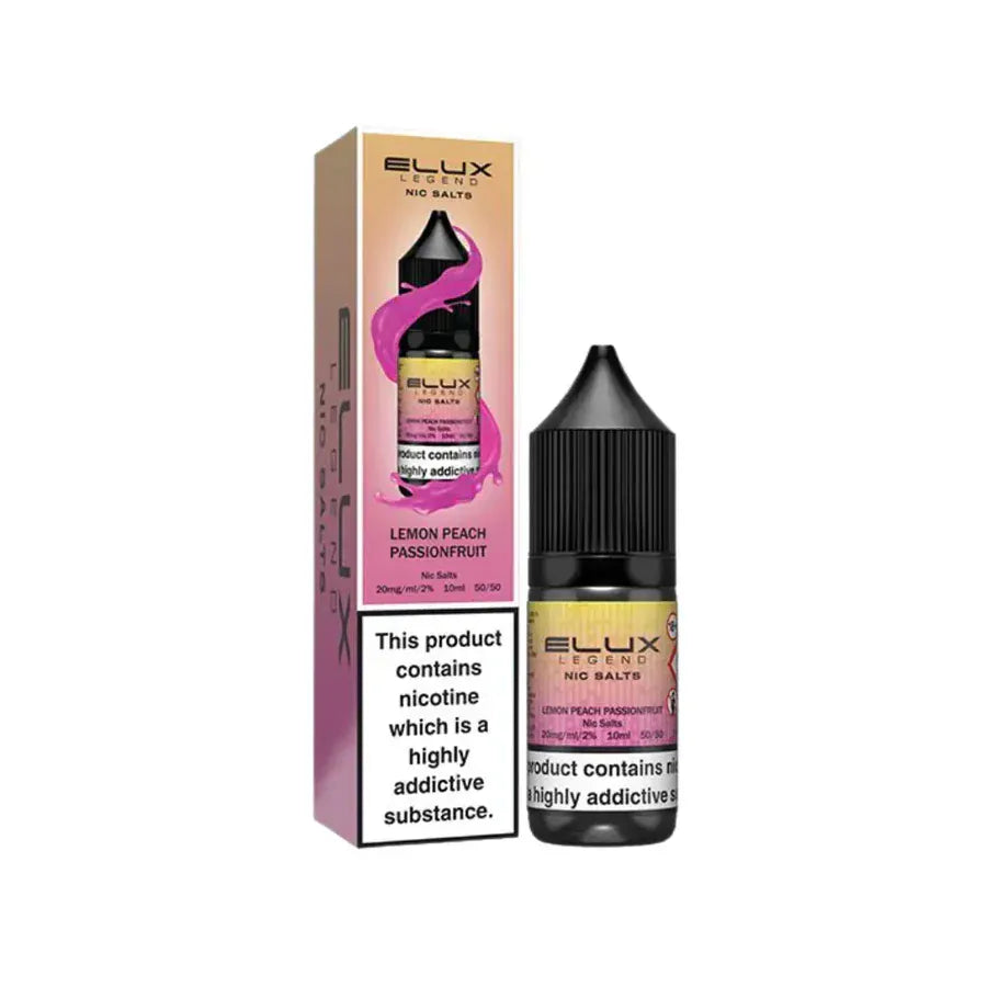 Lemon Peach Passion Nic Salt By Elux Legend 10ml E-liquid