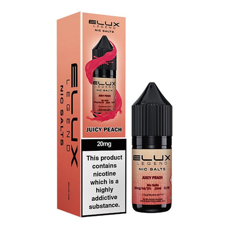 Nic Salts Juicy Peach / 10mg Elux Legend Nic Salt Eliquid 10ml