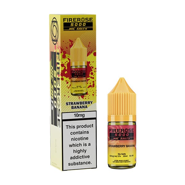 Nic Salts Strawberry Banana / 10mg Elux Firerose 5000 Nic Salts