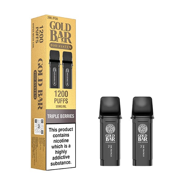 Pre-Filled Vape Devices Triple Berries Gold Bar Reload Pre-Filled Pods