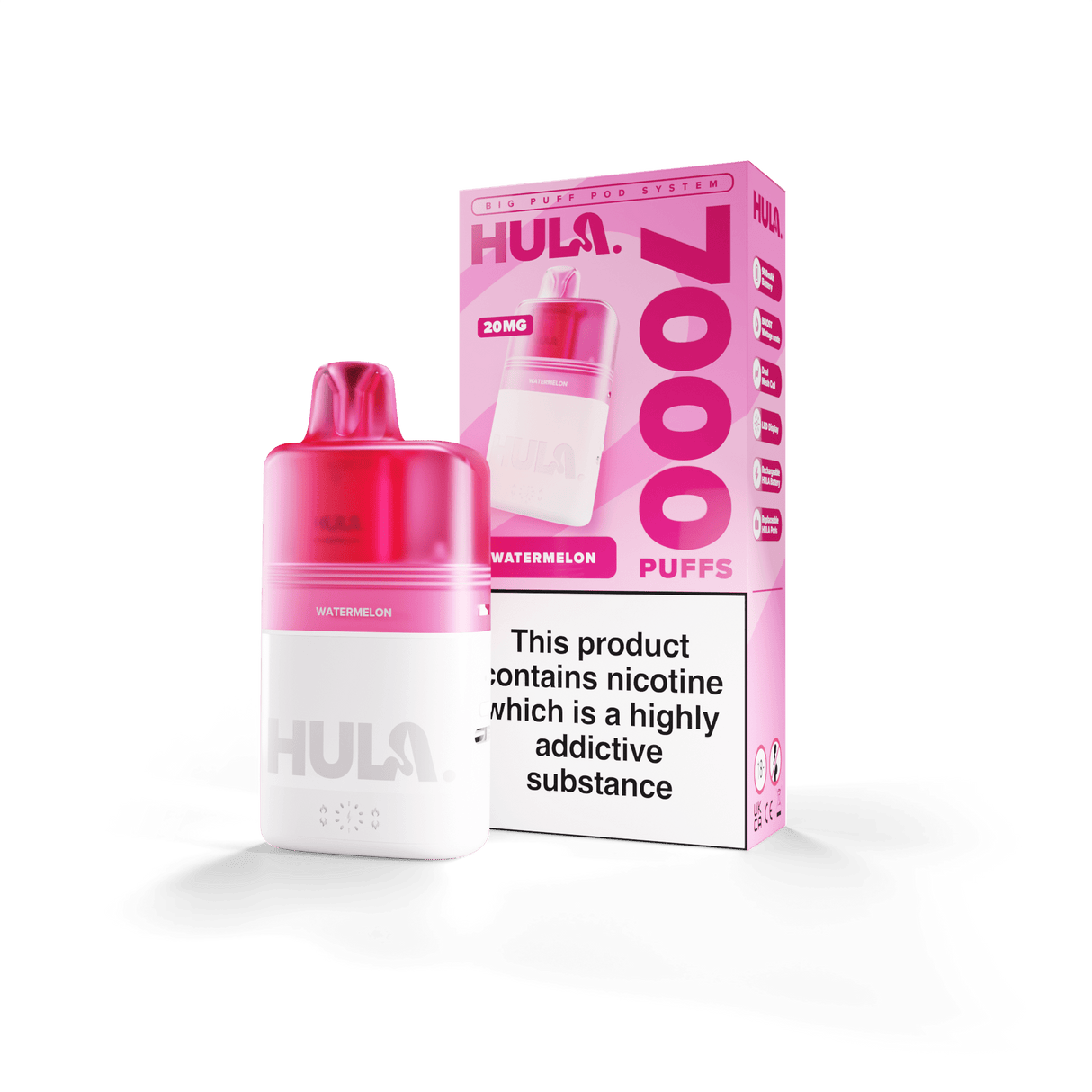 Disposable Vape Sticks Watermelon HULA Legal Big Puff Kit