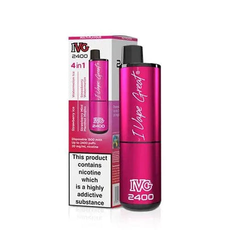 Disposable Vape Sticks Pink Edition IVG 2400 4 in 1 Disposable Vape