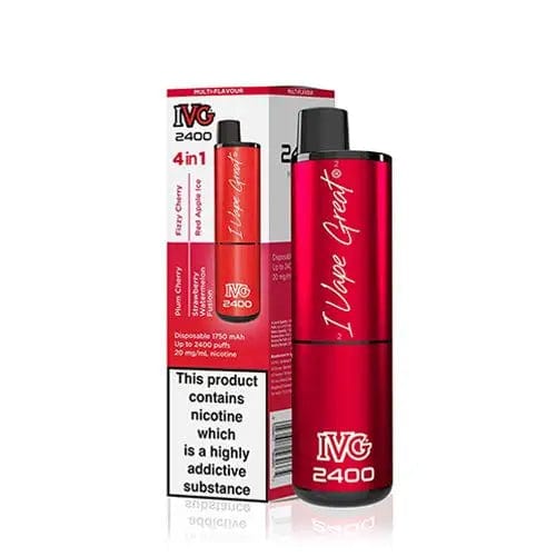 Disposable Vape Sticks Red Edition IVG 2400 4 in 1 Disposable Vape