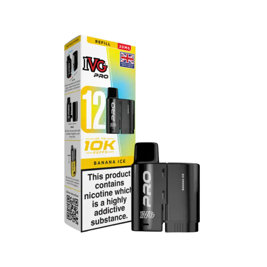 Prefilled Pods BANANA ICE IVG Pro 12 Replacement Refill Pods