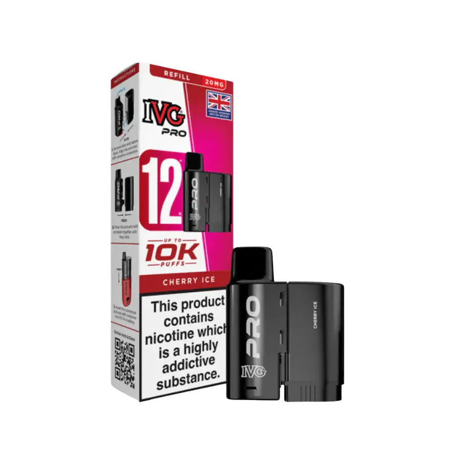 Prefilled Pods CHERRY ICE IVG Pro 12 Replacement Refill Pods