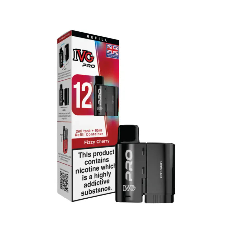 Prefilled Pods FIZZY CHERRY IVG Pro 12 Replacement Refill Pods