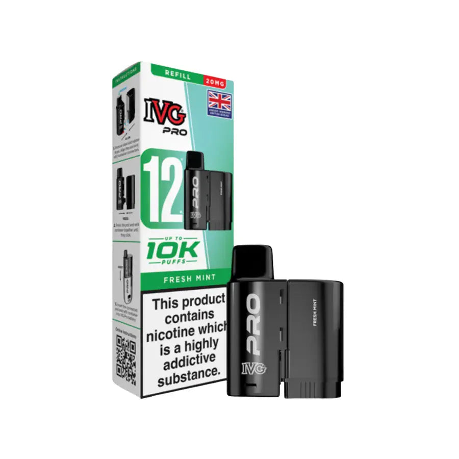 Prefilled Pods FRESH MINT IVG Pro 12 Replacement Refill Pods