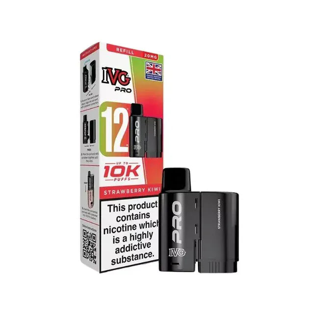 Prefilled Pods STRAWBERRY KIWI IVG Pro 12 Replacement Refill Pods