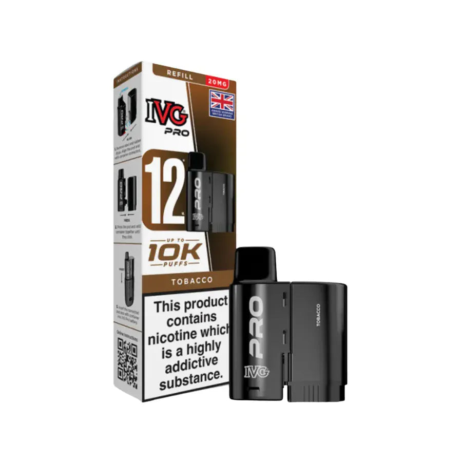 Prefilled Pods TOBACCO IVG Pro 12 Replacement Refill Pods