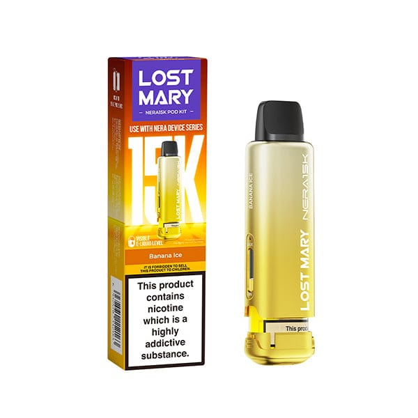 Pre-Filled Vape Devices Banana Ice Lost Mary Nera 15k Pre Filled Pod
