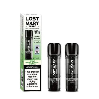 Pre-Filled Vape Devices Kiwi Pasion Fruit Guava Lost Mary Tappo Pods 2 Pack