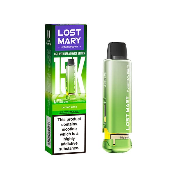 Pre-Filled Vape Devices Lemon Lime Lost Mary Nera 15k Pre Filled Pod