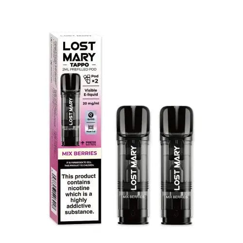 Pre-Filled Vape Devices Mix Berries Lost Mary Tappo Pods 2 Pack
