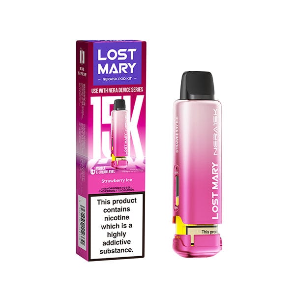Pre-Filled Vape Devices Strawberry Ice Lost Mary Nera 15k Pre Filled Pod