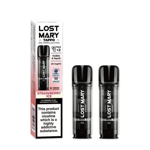 Pre-Filled Vape Devices Strawberry Ice Lost Mary Tappo Pods 2 Pack