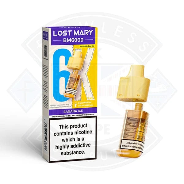 Replacement Pods Banana Ice Lost Mary BM6000 Compliant Replaceable Pod