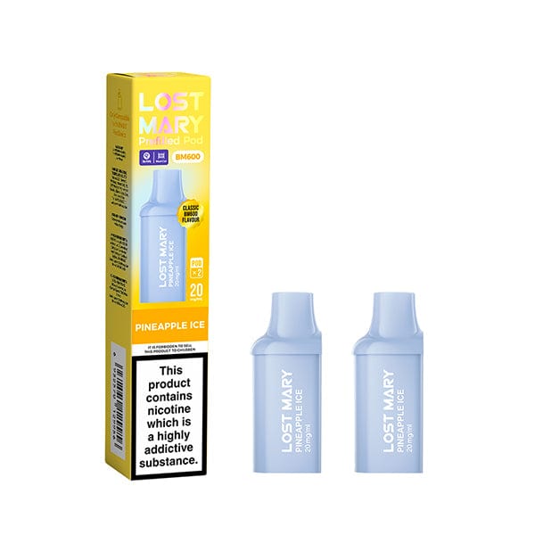Replacement Pods Pineapple Ice Lost Mary BM600 Replacement Pre Filled Pods 2 Pack
