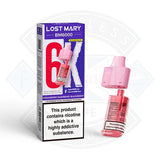 Replacement Pods Strawberry Raspberry Blackberry Lost Mary BM6000 Compliant Replaceable Pod