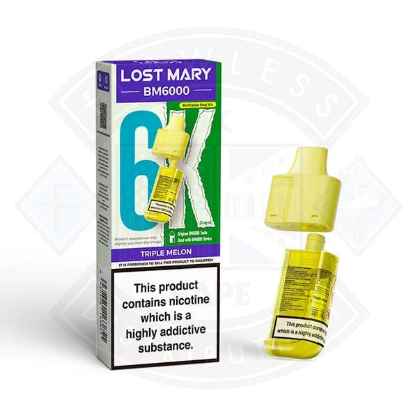 Replacement Pods Triple Melon Lost Mary BM6000 Compliant Replaceable Pod