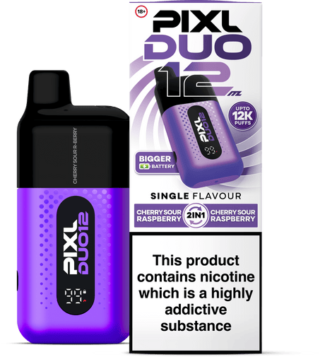 Disposable Vape Sticks Cherry Sour Raspberry (COMING SOON) Pixl Duo 12 6K Vape Kit