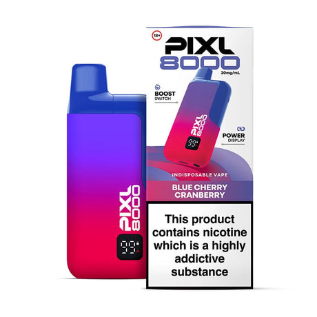 Pre-Filled Vape Devices Blue Cherry Cranberry PIXL 8000 Prefilled Pod Kit