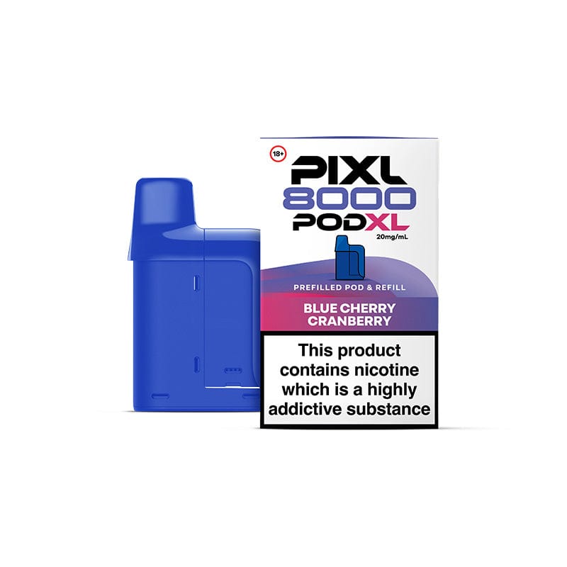 Pre-Filled Vape Devices Blue Cherry Cranberry PIXL 8000 Prefilled Pods