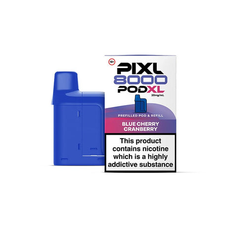 Pre-Filled Vape Devices Blue Cherry Cranberry PIXL 8000 Prefilled Pods
